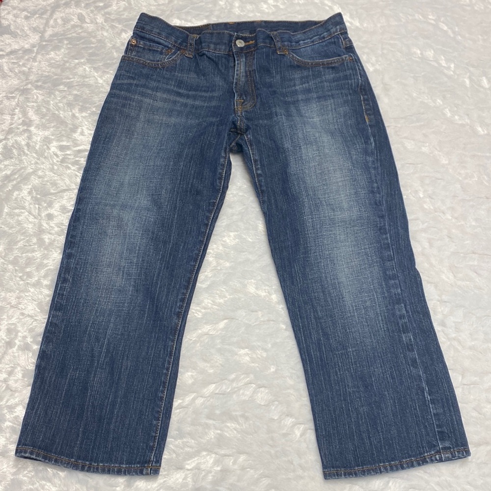 𝅺lucky BRAND mid wash short dungarees. Size 30